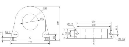 TR21117B Zero-phase current transformer